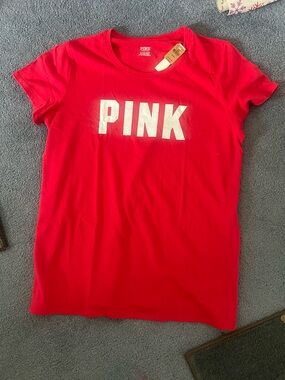 Victoria's Secret PINK Red Short Sleeve Tee